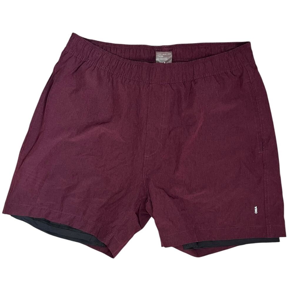 Onia maroon swim trunks swimwear Gorpcore activewear men’s size large